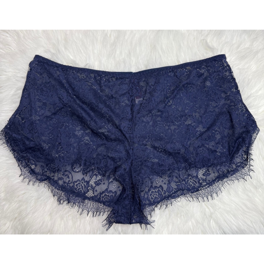 Adore Me Regin PJ SHORTS ONLY Lace Navy Blue Size XL NWOT Sexy Night Sleepwear
